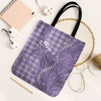 Purple Hawaii Palaka Cowboy Turtle Tote Bag Hawaiian Paniolo Puakenikeni Maile Lei DT05 Black Strap One Size Purple - Polynesian Pride