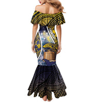 Personalised Tokelau Mermaid Dress National Badge Waves Style