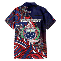 Personalised Samoa Wrestling Family Matching Short Sleeve Bodycon Dress and Hawaiian Shirt Polynesian Warrior Funny Style DT05 - Polynesian Pride