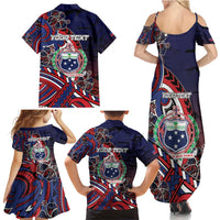 Personalised Samoa Wrestling Family Matching Summer Maxi Dress and Hawaiian Shirt Polynesian Warrior Funny Style DT05 - Polynesian Pride