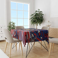 Samoa Wrestling Tablecloth Polynesian Warrior Funny Style - Polynesian Pride