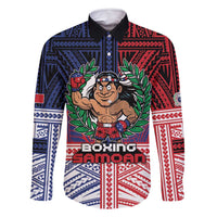 Personalised Samoa Boxing Family Matching Summer Maxi Dress and Hawaiian Shirt Samoan Boxer Funny Style DT05 Dad's Shirt - Long Sleeve Red - Polynesian Pride