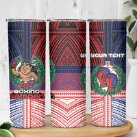 Personalised Samoa Boxing Skinny Tumbler Samoan Boxer Funny Style - Polynesian Pride