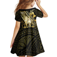Personalised Niue Family Matching Off The Shoulder Long Sleeve Dress and Hawaiian Shirt Niuean Crab Waves Style DT05 - Polynesian Pride