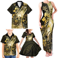 Personalised Niue Family Matching Tank Maxi Dress and Hawaiian Shirt Niuean Crab Waves Style DT05 - Polynesian Pride