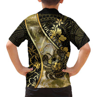 Personalised Niue Kid Hawaiian Shirt Niuean Crab Waves Style