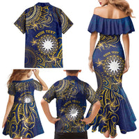 Personalised Nauru Family Matching Mermaid Dress and Hawaiian Shirt Hibiscus Polynesian Tribal Pattern DT05 - Polynesian Pride