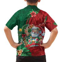 Hawaii Christmas Family Matching Puletasi and Hawaiian Shirt Mele Kalikimaka Funny Hawaiian Santa DT05 - Polynesian Pride