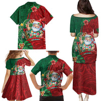 Hawaii Christmas Family Matching Puletasi and Hawaiian Shirt Mele Kalikimaka Funny Hawaiian Santa DT05 - Polynesian Pride