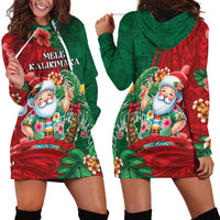 Hawaii Christmas Hoodie Dress Mele Kalikimaka Funny Hawaiian Santa DT05 - Polynesian Pride