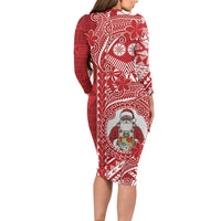 Tonga Christmas Family Matching Long Sleeve Bodycon Dress and Hawaiian Shirt Kilisimasi Fiefia DT05 - Polynesian Pride