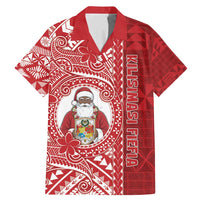 Tonga Christmas Family Matching Mermaid Dress and Hawaiian Shirt Kilisimasi Fiefia DT05 Dad's Shirt - Short Sleeve Red - Polynesian Pride