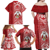 Tonga Christmas Family Matching Off Shoulder Maxi Dress and Hawaiian Shirt Kilisimasi Fiefia DT05 - Polynesian Pride