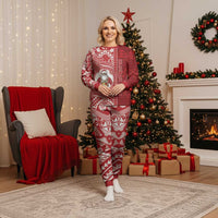 Tonga Christmas Pajama Set Kilisimasi Fiefia DT05 Women Red - Polynesian Pride