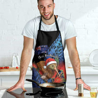 New Zealand Christmas Apron Santa Kiwi Bird With Pohutukawa Flowers DT05 - Polynesian Pride