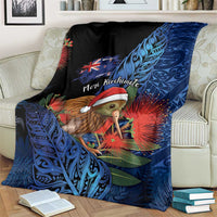 New Zealand Christmas Blanket Santa Kiwi Bird With Pohutukawa Flowers DT05 - Polynesian Pride
