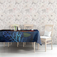 New Zealand Christmas Tablecloth Santa Kiwi Bird With Pohutukawa Flowers DT05 - Polynesian Pride