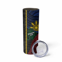 Personalised Philippines Christmas Skinny Tumbler Xmas Tree Filipino Tribal Patterns - Polynesian Pride