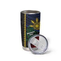 Personalised Philippines Christmas Tumbler Cup Xmas Tree Filipino Tribal Patterns - Polynesian Pride
