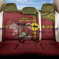 Rotuma Christmas Back Car Seat Cover Rotuma Myzomela Birds With Hibiscus Flowers DT05 One Size Red - Polynesian Pride