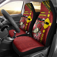 Rotuma Christmas Car Seat Cover Rotuma Myzomela Birds With Hibiscus Flowers DT05 - Polynesian Pride
