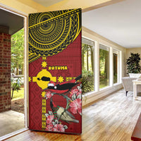 Rotuma Christmas Door Cover Rotuma Myzomela Birds With Hibiscus Flowers DT05 - Polynesian Pride