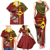 Rotuma Christmas Family Matching Tank Maxi Dress and Hawaiian Shirt Rotuma Myzomela Birds With Hibiscus Flowers DT05 - Polynesian Pride
