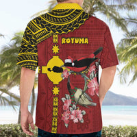 Rotuma Christmas Hawaiian Shirt Rotuma Myzomela Birds With Hibiscus Flowers DT05 - Polynesian Pride