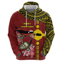 Rotuma Christmas Hoodie Rotuma Myzomela Birds With Hibiscus Flowers DT05 - Polynesian Pride