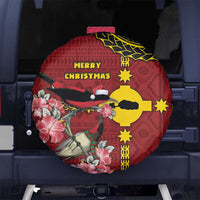 Rotuma Christmas Spare Tire Cover Rotuma Myzomela Birds With Hibiscus Flowers DT05 No hole Red - Polynesian Pride