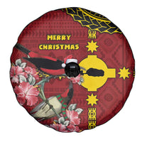 Rotuma Christmas Spare Tire Cover Rotuma Myzomela Birds With Hibiscus Flowers DT05 - Polynesian Pride