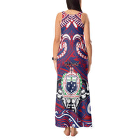 Personalised Samoa Gym Tank Maxi Dress Muscle Samoan Tribal Waves - Polynesian Pride
