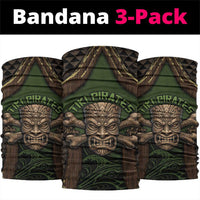 Hawaii Tiki Pirates Neck Gaiter Kakau Pattern Polynesian Style