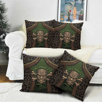 Hawaii Tiki Pirates Pillow Cover Kakau Pattern Polynesian Style