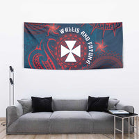 Wallis And Futuna Tapestry Hibiscus Polynesian Tribal Pattern