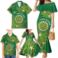 Personalised Cook Islands Family Matching Mermaid Dress and Hawaiian Shirt Hibiscus Polynesian Tribal Pattern DT05 - Polynesian Pride