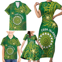 Personalised Cook Islands Family Matching Short Sleeve Bodycon Dress and Hawaiian Shirt Hibiscus Polynesian Tribal Pattern DT05 - Polynesian Pride
