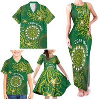 Personalised Cook Islands Family Matching Tank Maxi Dress and Hawaiian Shirt Hibiscus Polynesian Tribal Pattern DT05 - Polynesian Pride