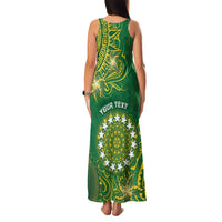 Personalised Cook Islands Family Matching Tank Maxi Dress and Hawaiian Shirt Hibiscus Polynesian Tribal Pattern DT05 - Polynesian Pride