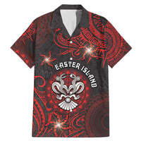 Personalised Easter Island Family Matching Mermaid Dress and Hawaiian Shirt Hibiscus Polynesian Tribal Pattern DT05 Dad's Shirt - Short Sleeve Black - Polynesian Pride