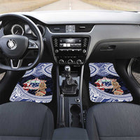 Samoa Christmas Car Mats Samoan Siva Dance With Santa - Polynesian Pride