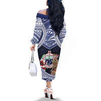 Samoa Christmas Family Matching Off The Shoulder Long Sleeve Dress and Hawaiian Shirt Samoan Siva Dance With Santa DT05 - Polynesian Pride
