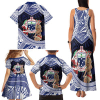 Samoa Christmas Family Matching Tank Maxi Dress and Hawaiian Shirt Samoan Siva Dance With Santa DT05 - Polynesian Pride
