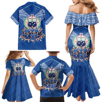 Toa Samoa Family Matching Mermaid Dress and Hawaiian Shirt Samoan Warrior Spirit Rugby DT05 - Polynesian Pride