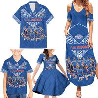 Toa Samoa Family Matching Summer Maxi Dress and Hawaiian Shirt Samoan Warrior Spirit Rugby DT05 - Polynesian Pride