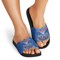 Toa Samoa Slide Sandals Samoan Warrior Spirit Rugby - Polynesian Pride