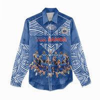 Toa Samoa Women Casual Shirt Samoan Warrior Spirit Rugby - Polynesian Pride