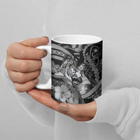 Personalised Maori Romantic Valentine Ceramic Mug The Hongi Kiss Black Galaxy