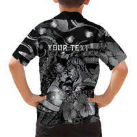 Personalised Maori Romantic Valentine Family Matching Summer Maxi Dress and Hawaiian Shirt The Hongi Kiss Black Galaxy DT05 - Polynesian Pride