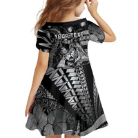 Personalised Maori Romantic Valentine Family Matching Summer Maxi Dress and Hawaiian Shirt The Hongi Kiss Black Galaxy DT05 - Polynesian Pride